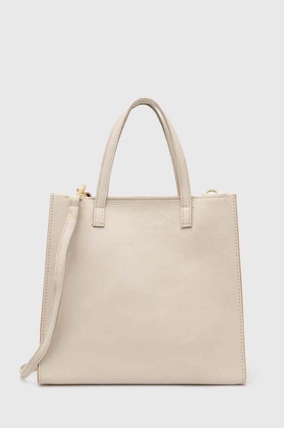 Answear.LAB torebka skórzana skóra licowa beżowy 948.HWK