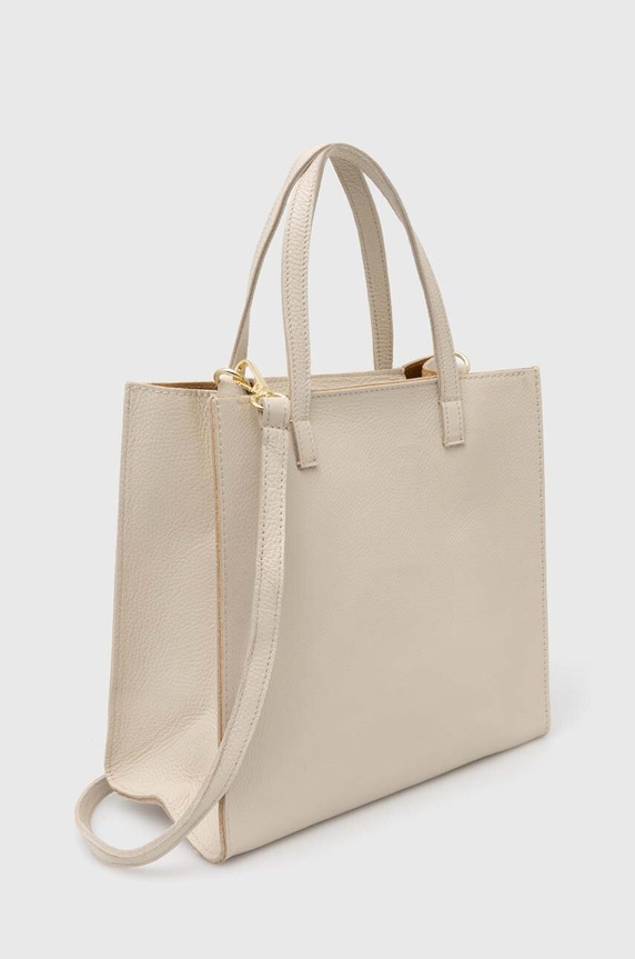 Answear.LAB torebka skórzana 948.HWK beżowy WA00