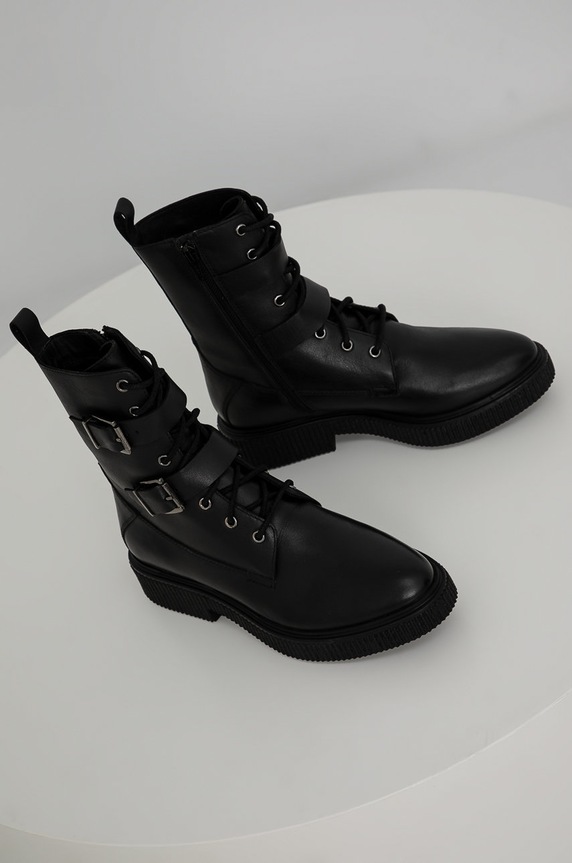 Answear.LAB Workery skórzane 8358.1.KR czarny WA21