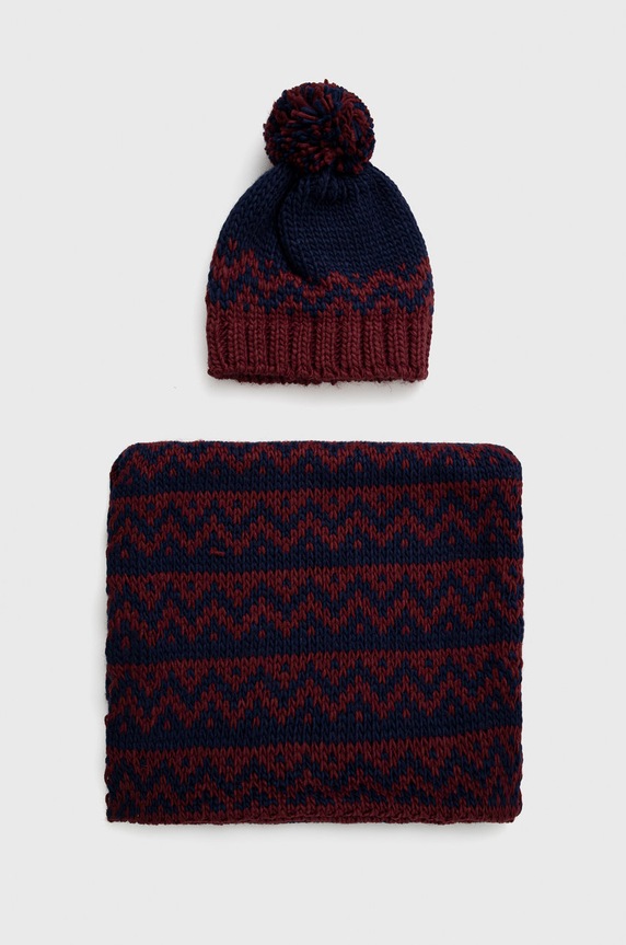 Answear.LAB cappello e scladacollo in cotone misto lana blu navy 2205065.019.DB