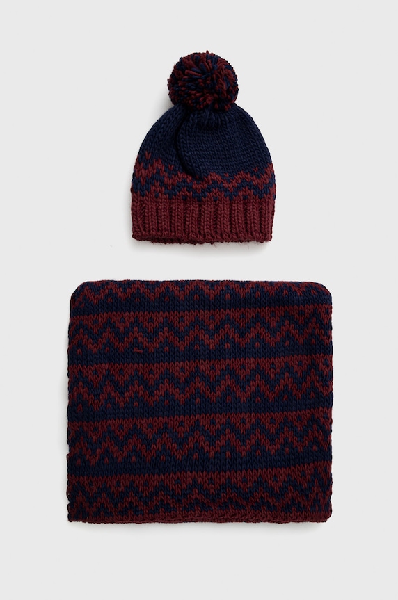 Answear.LAB cappello e scladacollo in cotone misto lana blu navy 2205065.019.DB