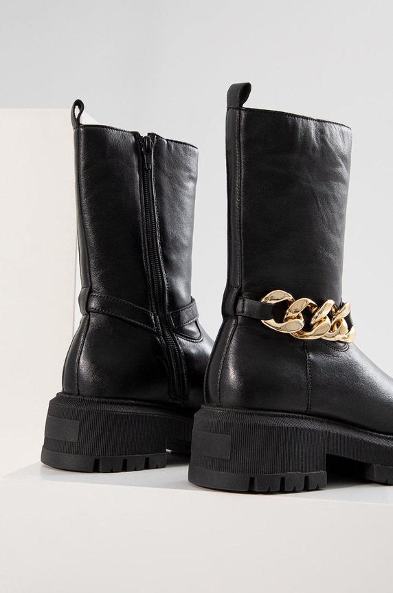 Scarpe Answear.LAB stivaletti alla caviglia in pelle 220147.DB nero