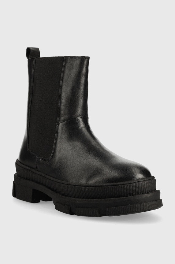 Answear.LAB sztyblety skórzane SV.21350.DB czarny WA22