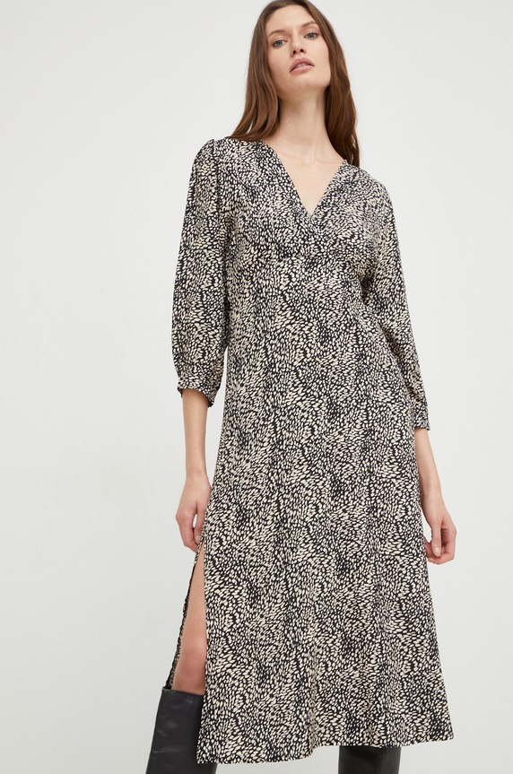 Answear.LAB sukienka trzy czwarte czarny 13598.WK