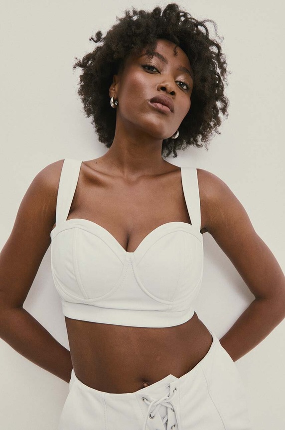 Answear.LAB top skórzany WA24.BDD001 biały WA24