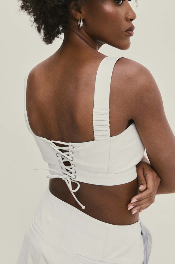 Answear.LAB top skórzany biały WA24.BDD001