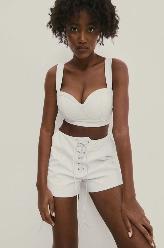 Answear.LAB top skórzany WA24.BDD001 biały