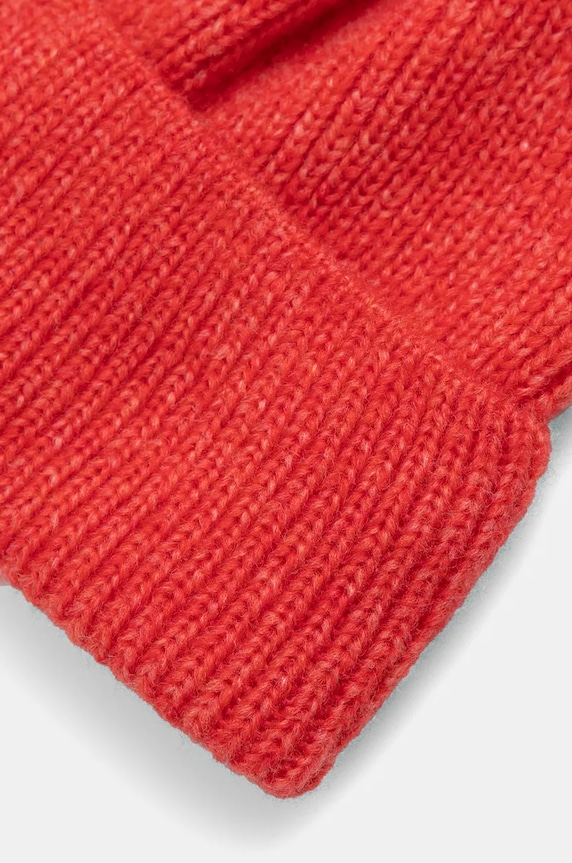 Answear.LAB czapka z wełny merino WA24.CAD006 czerwony WA24