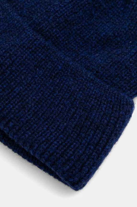Answear.LAB czapka z wełny merino WA24.CAD006 granatowy WA24