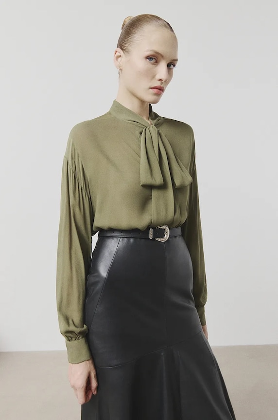 Košulja Answear.LAB zelena WA24.KDD006