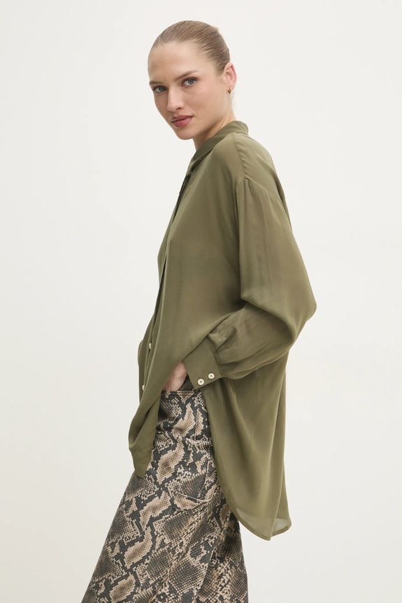 Košulja Answear.LAB zelena WA24.KDD008