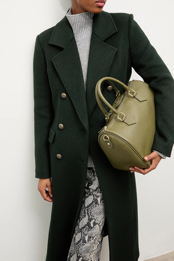 Volnen plašč Answear.LAB S podlogo zelena WA24.KPD001