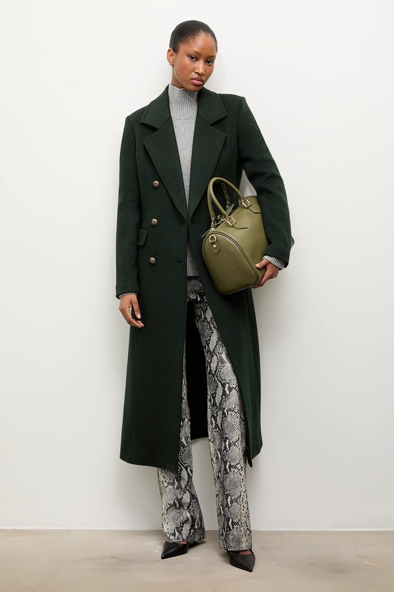 Volnen plašč Answear.LAB zelena WA24.KPD001