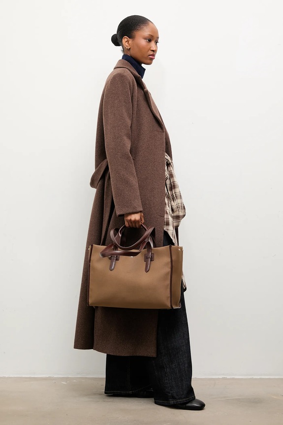 Plašč Answear.LAB S podlogo rjava WA24.KPD002