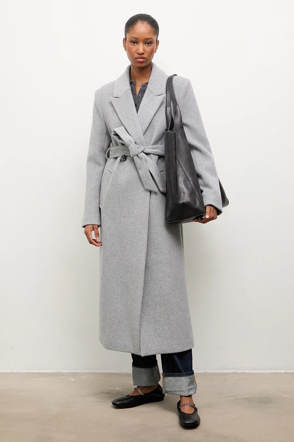 Volnen plašč Answear Lab WA24.KPD004 siva WA25