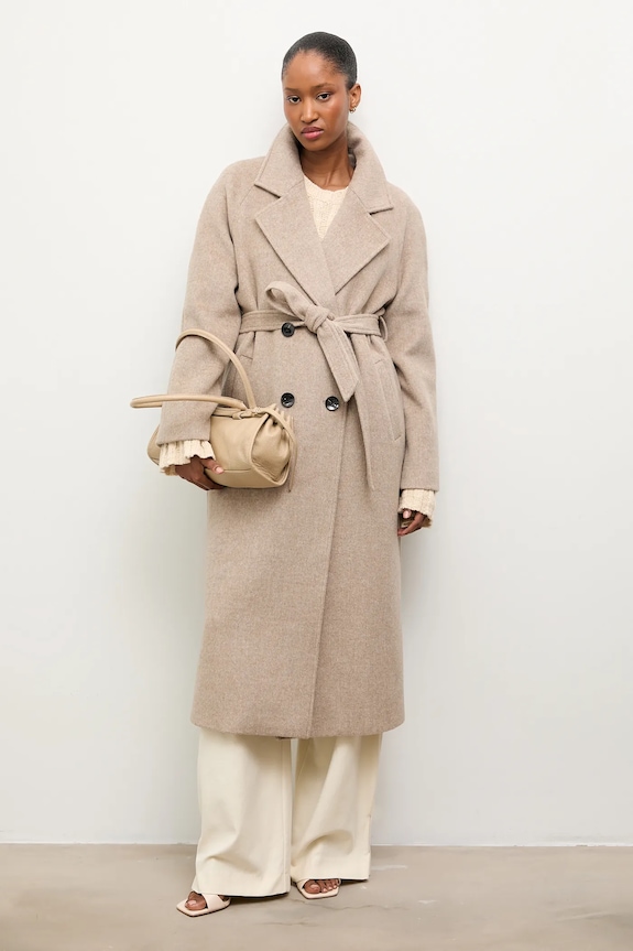 Μάλλινο παλτό Answear Lab καφέ WA24.KPD006