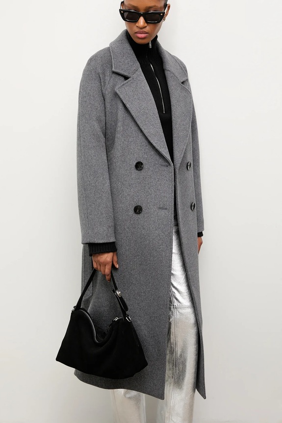 Answear Lab cappotto in lana WA24.KPD006 grigio WA25