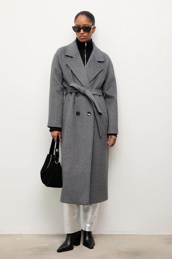 Abbigliamento Answear Lab cappotto in lana WA24.KPD006 grigio