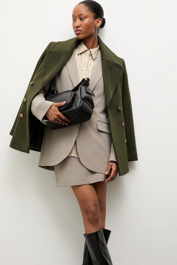 Volnen plašč Answear.LAB zelena WA24.KPD020