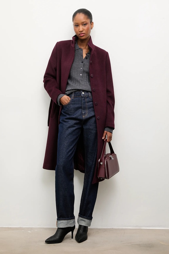 Answear.LAB cappotto in lana WA23.KPD004.. granata WA24