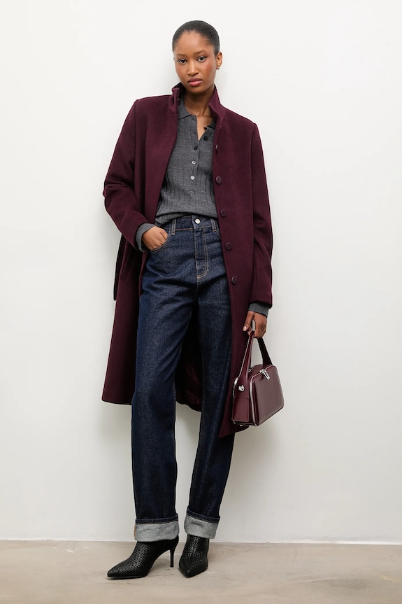 Answear.LAB cappotto in lana WA23.KPD004.. granata WA24