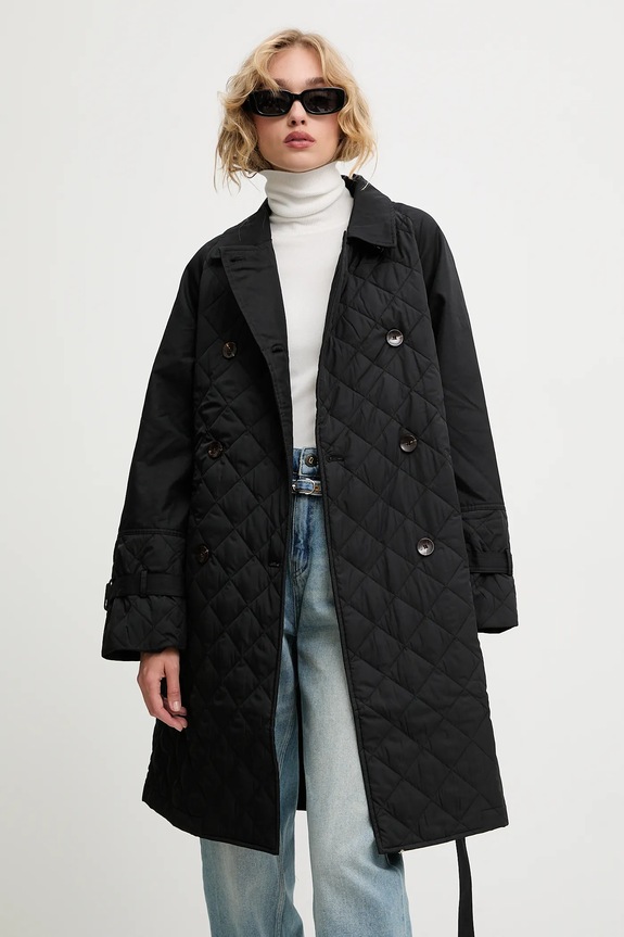 Answear.LAB płaszcz czarny WA24.KPD050