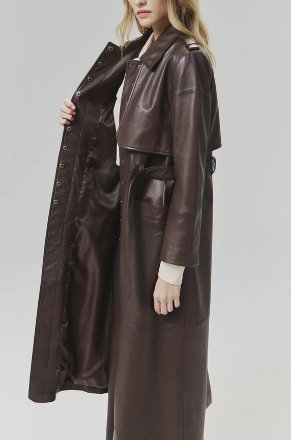 Answear.LAB płaszcz skórzany WA24.KPD101