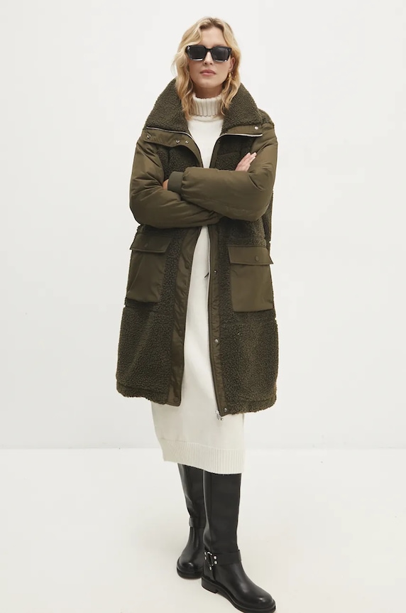Jakna Answear.LAB WA24.KUD004 zelena WA24