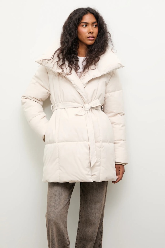 Answear.LAB prošivena jakna za žene s toplom postavom bež WA24.KUD019