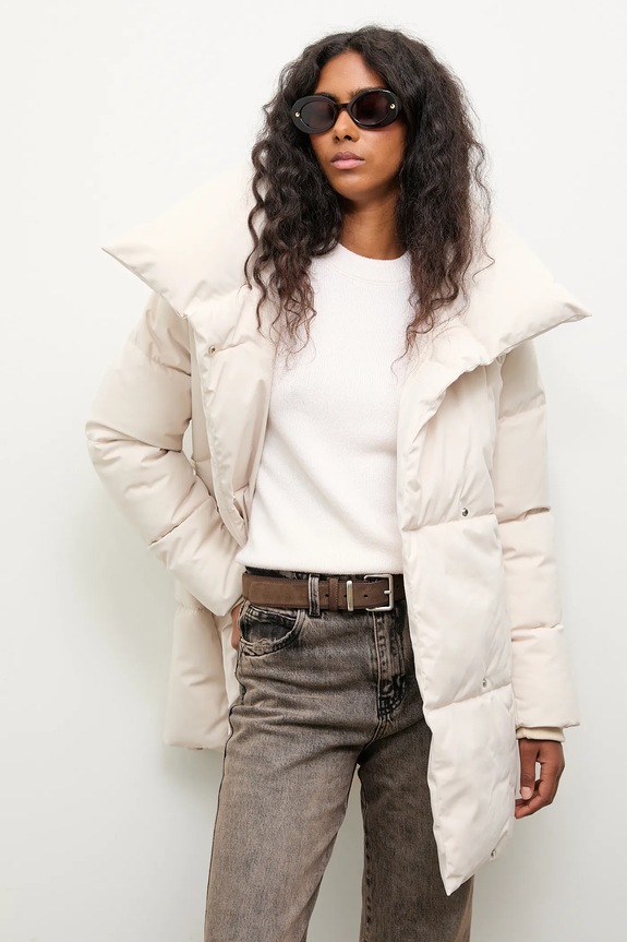 Answear.LAB prošivena jakna za žene bež WA24.KUD019