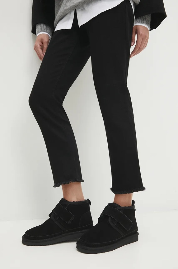Semišové snehule Answear.LAB zateplené čierna AW24.7.cd