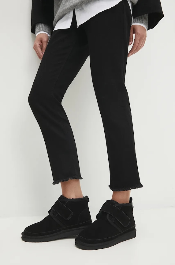 Semišové snehule Answear.LAB zateplené čierna AW24.7.cd