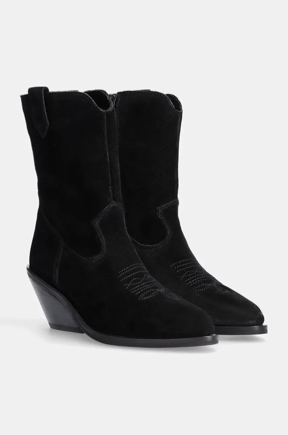 Замшеві черевики Answear.LAB 41792.S.INJS чорний WA24