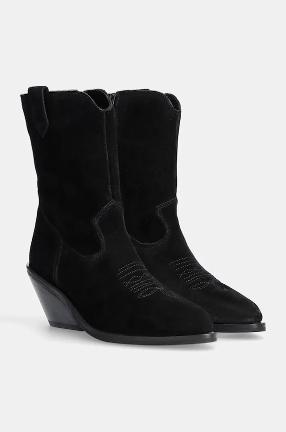 Замшеві черевики Answear.LAB 41792.S.INJS чорний WA24