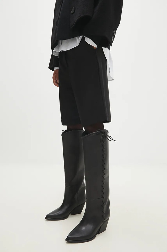 Δερμάτινες μπότες Answear.LAB 5-8 cm μαύρο V398.953.1.CAT