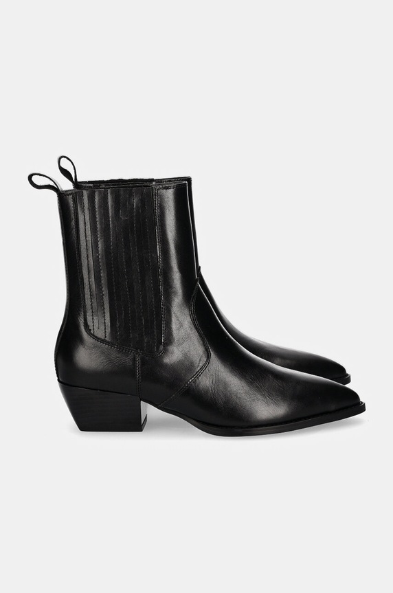 Obuwie Answear.LAB sztyblety skórzane SS19001.1HWK czarny