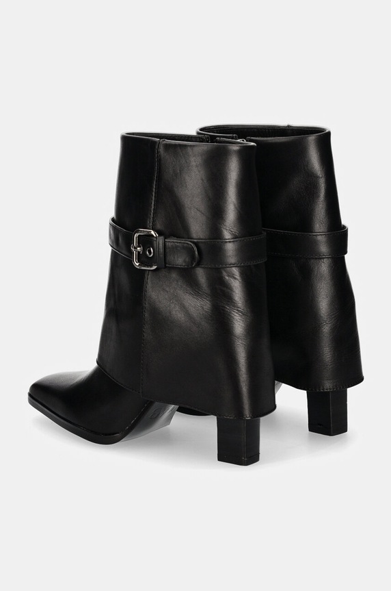 Answear.LAB botki skórzane czarny 5587633.HWK