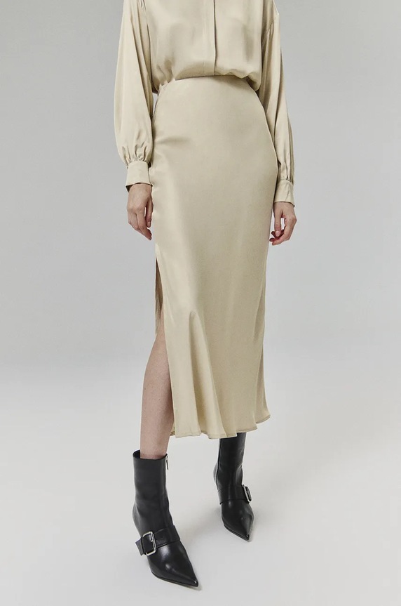 Answear.LAB spódnica WA24.SDD008 beżowy WA24