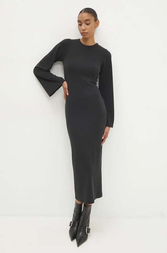 Answear Lab rochie maxi negru WA24.SUD005