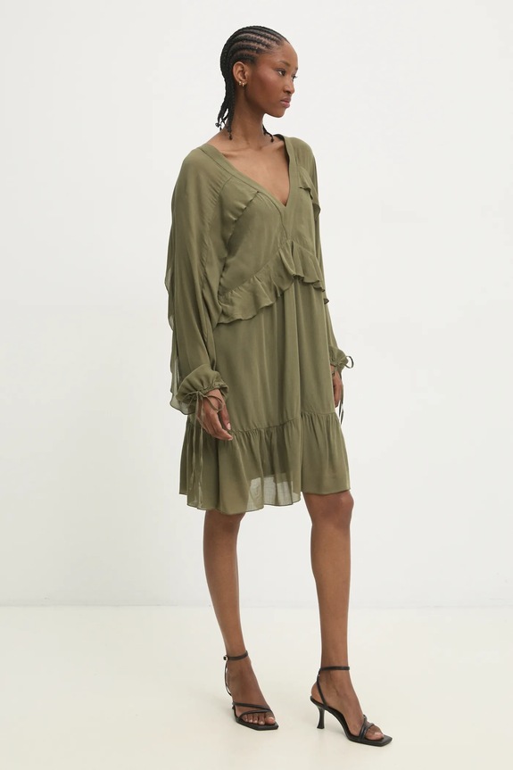 Answear.LAB sukienka WA24.SUD014 zielony WA24