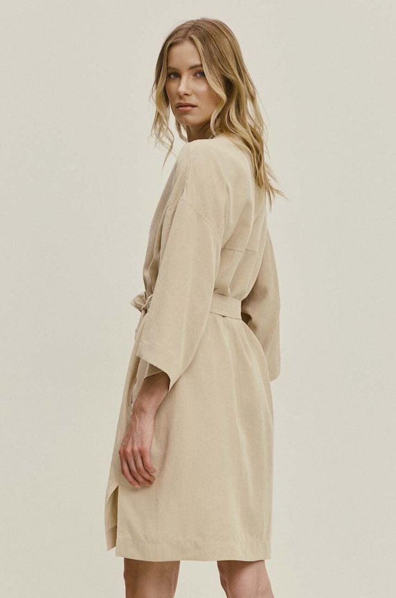 Ruházat Answear.LAB vászonruha WA24.SUD019 bézs