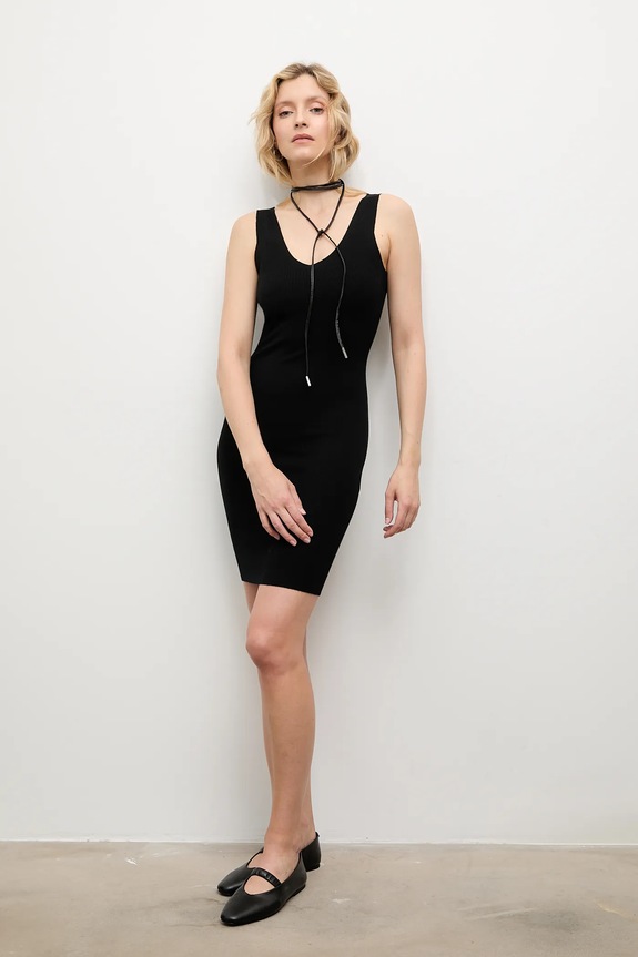 Answear.LAB colier din piele WA25-ASD000 negru WA25