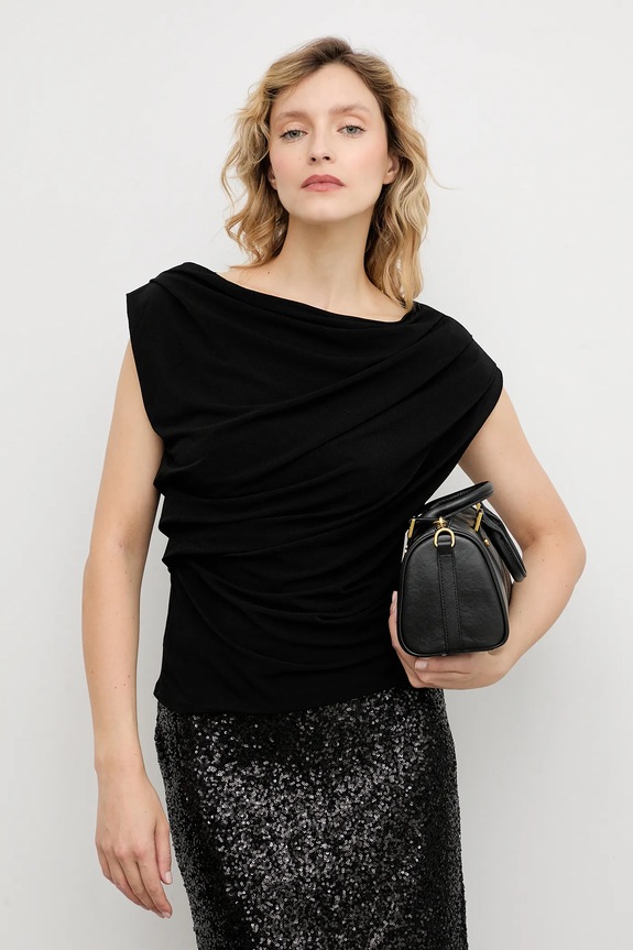 Answear.LAB bluzka regular czarny 55072