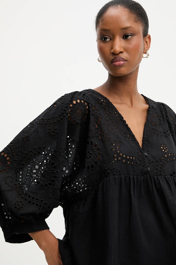 Answear Lab bluza din bumbac negru F.6420.TOS