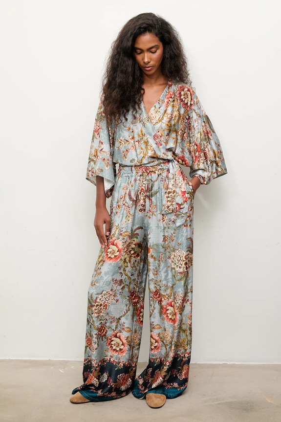Answear.LAB bluza 93257.ilk albastru WA25