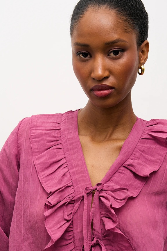 Μπλουζάκι Answear.LAB μπορντό 080705.TOS