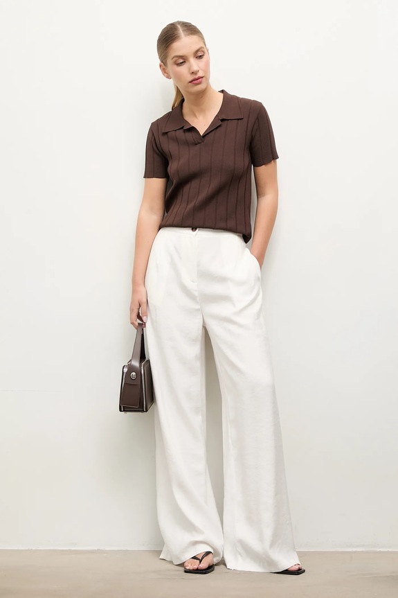 Блузка Answear.LAB casual коричневый ST.TR0398.TOS