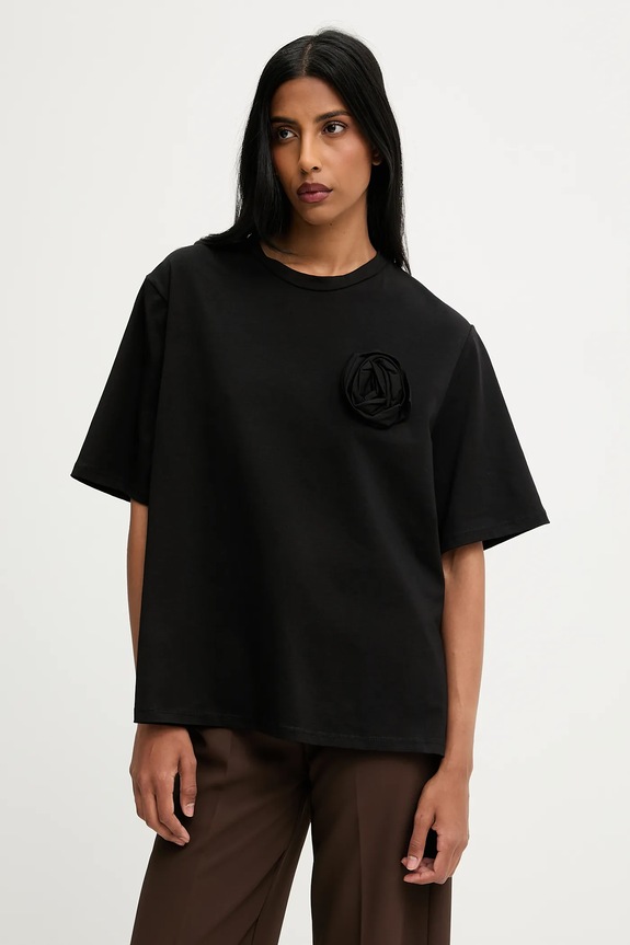 Блузка Answear.LAB короткий чорний BL55096