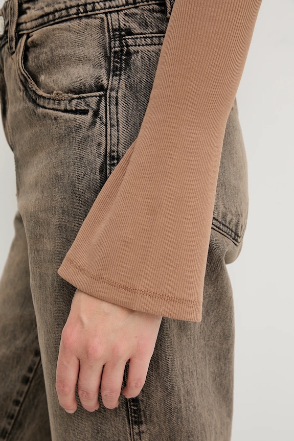 Answear.LAB longsleeve 16664.TOS brązowy