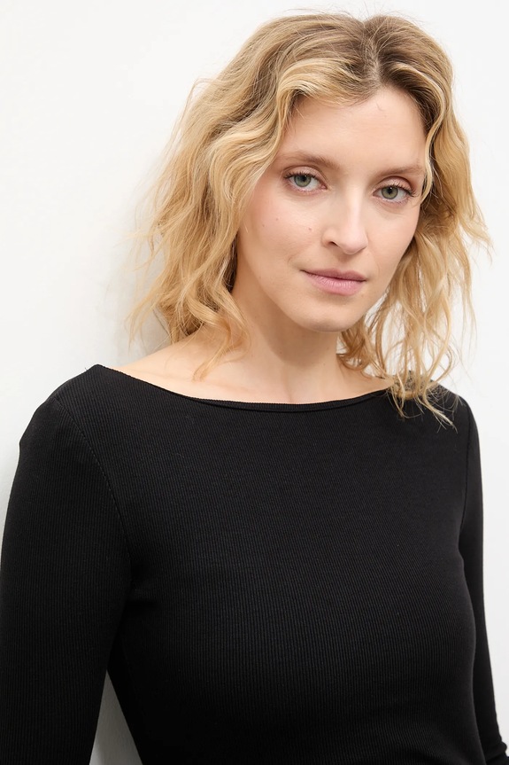 Answear.LAB longsleeve negru 16664.TOS